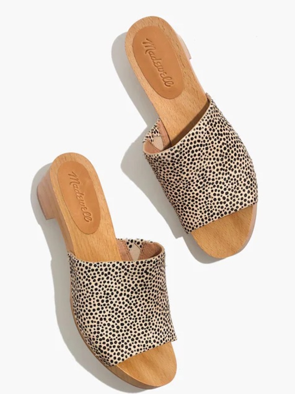 Madewell The Evelyn Slide Clog in Spotted
Calf Hair Animal Print Shoes New 8